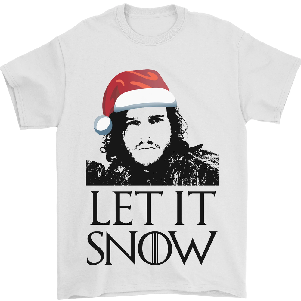 Xmas Let it Snow Funny Christmas Mens T-Shirt 100% Cotton