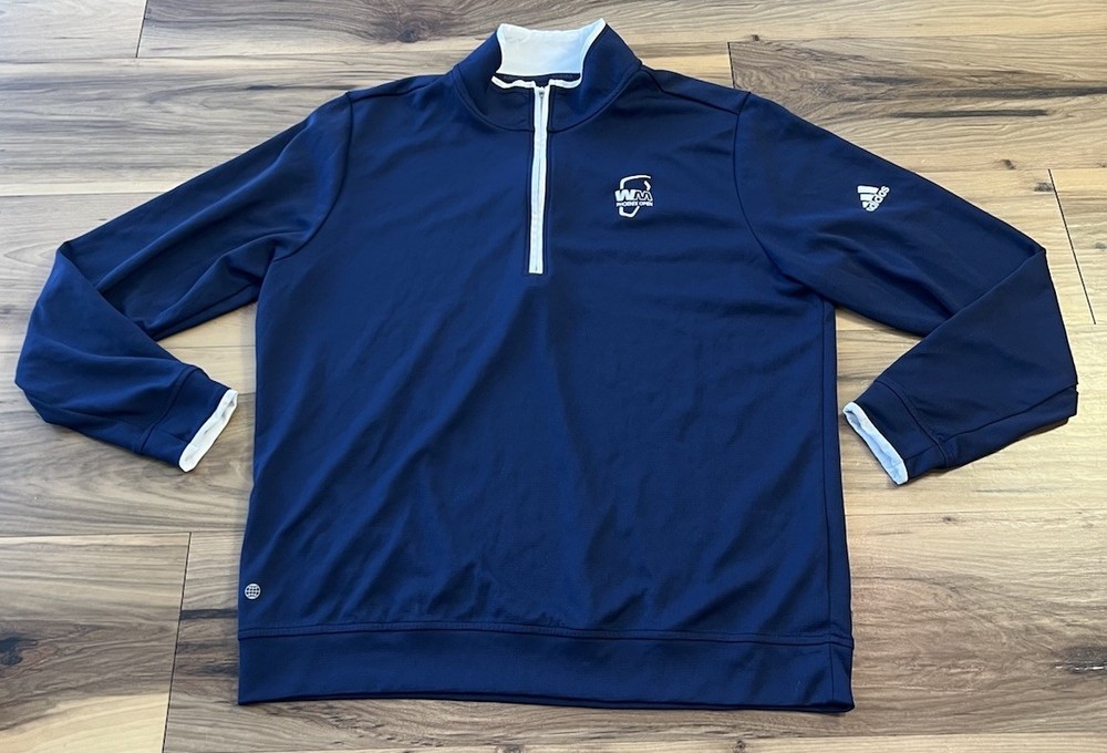 Adidas WM Phoenix Open Quarter Zip Golf Pullover Navy Mens Large