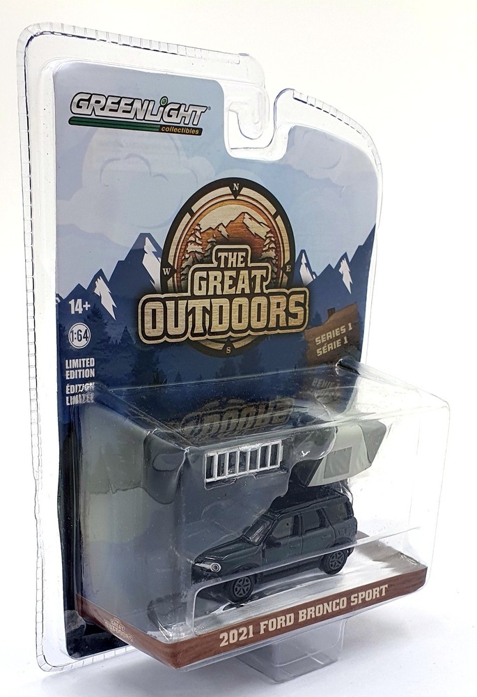 Greenlight 1/64 Scale 38010-F - 2021 Ford Bronco Sport - Black