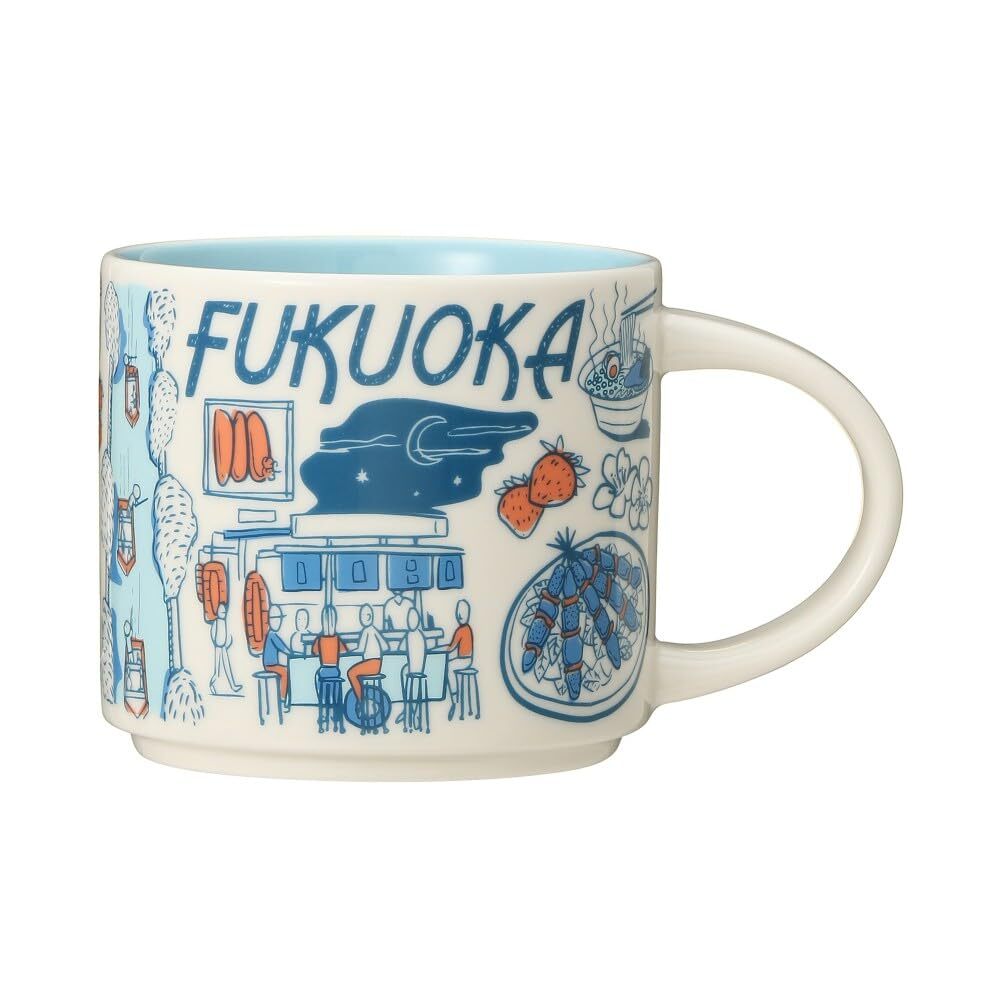 Starbucks Fukuoka Been There Series 14 oz 414 ml Blue Tumbler