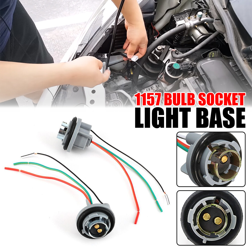 2X Female LED 1157 Brake Stop Light Socket Harness Wire Pigtail