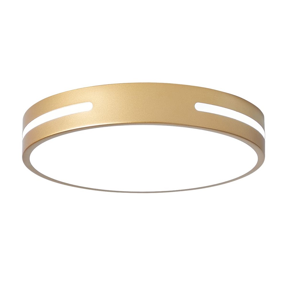 LED Light Fixture Ceiling Mount Gold, Drum Flush Mount Ceiling Light Interior...