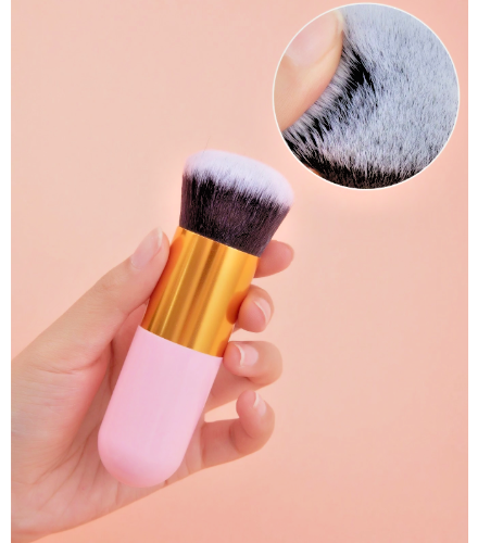 Pro Kabuki Makeup Brush-Flat Foundation, Blush, Powder & Contour - Cosmetic Too
