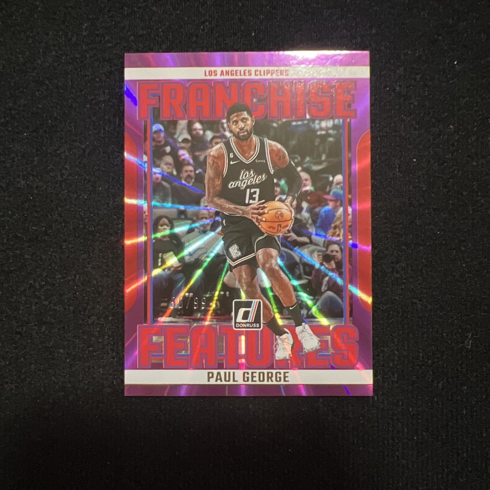 2023-24 Panini Donruss Paul George Purple Laser Franchise Features /99