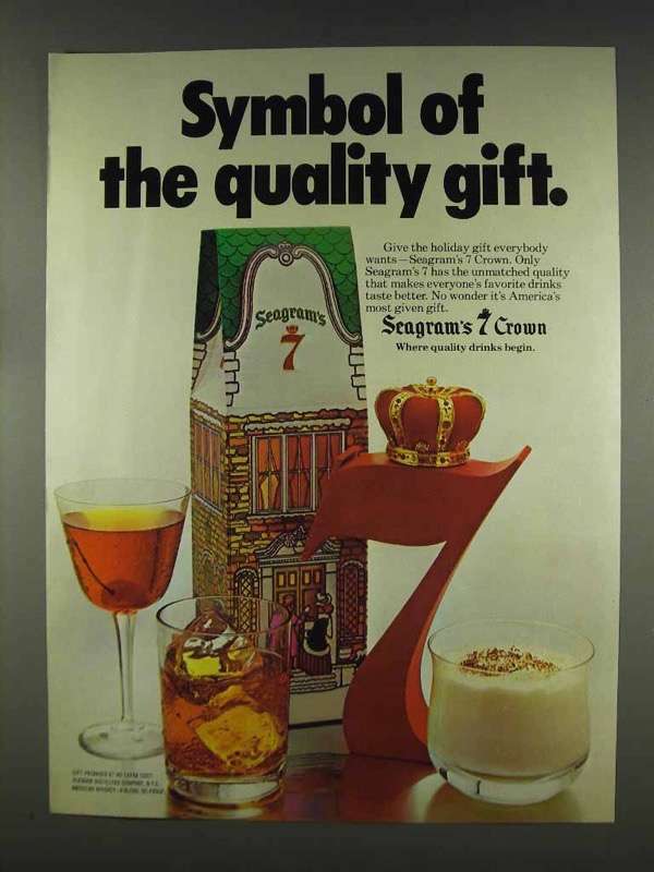 1977 Seagram's 7 Crown Whisky Ad - Premium Whiskey Gift for Any Occasion