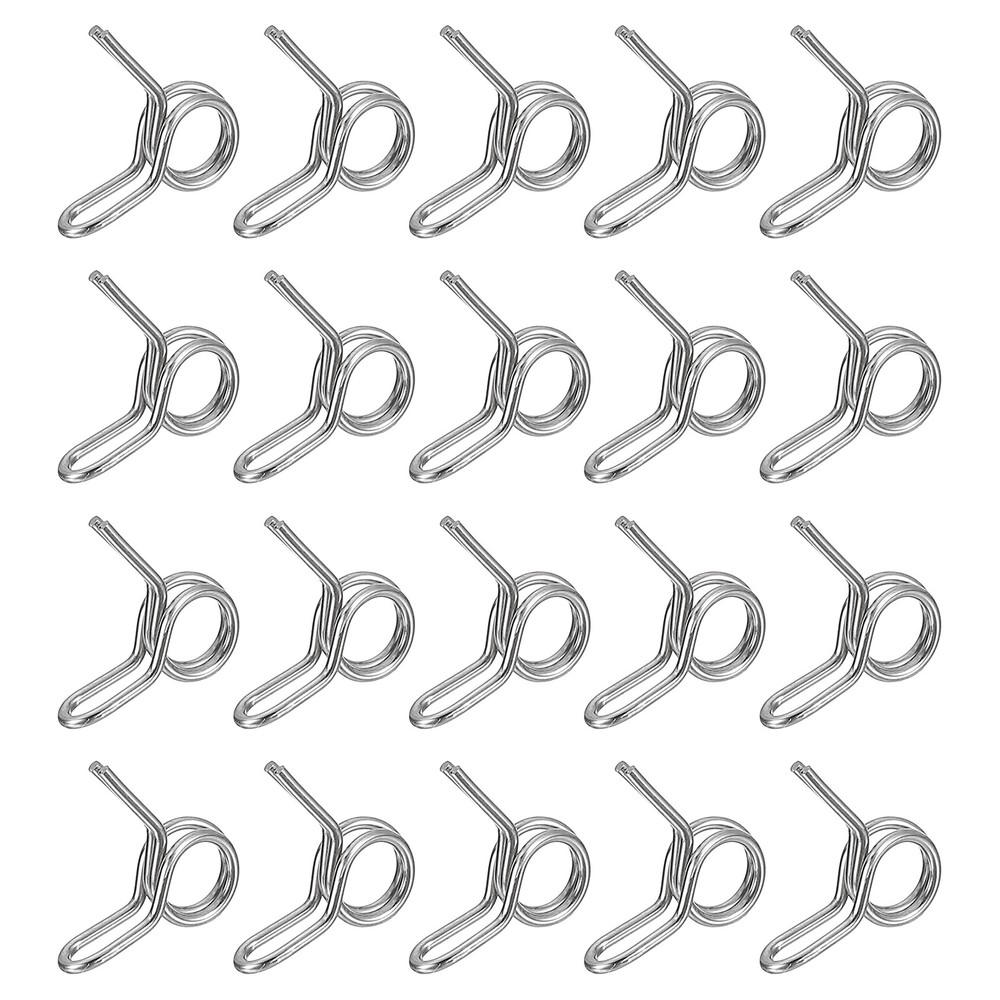 20Pcs 0.18-0.2 Inch Double Wire Spring Hose Clamp, Adjustable Spring Clips