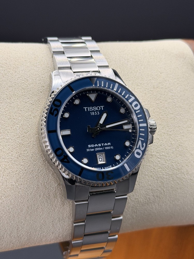 TISSOT SEASTAR 1000 QUARTZ BLUE DIAL UNISEX WATCH 36MM T120.210.11.041.00