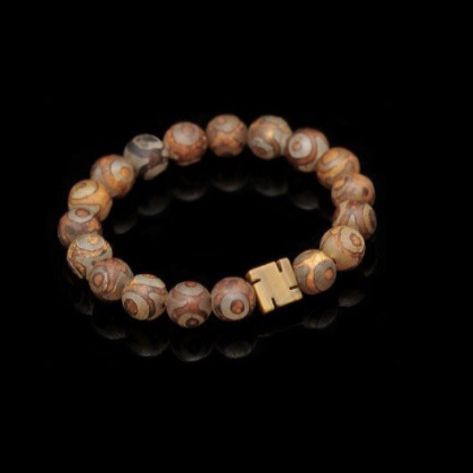 Stone K Tiger Eye 10mm Buddhist prayer beads bracelet For Men 18cm 7’