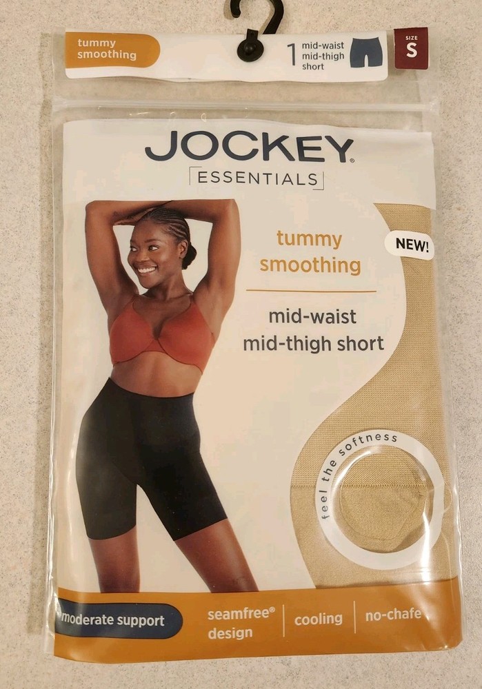 Jockey Women's SMALL Thigh Shaper / Mid-Waist Mid-Thigh Short Beige #10725