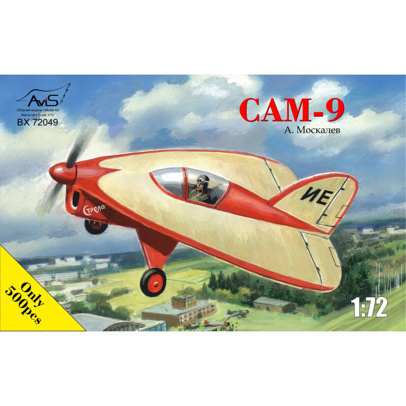 Avis 72049 Plastic Model Kit Scale 1:72 Experimental aircraft SAM-9 Moskalev