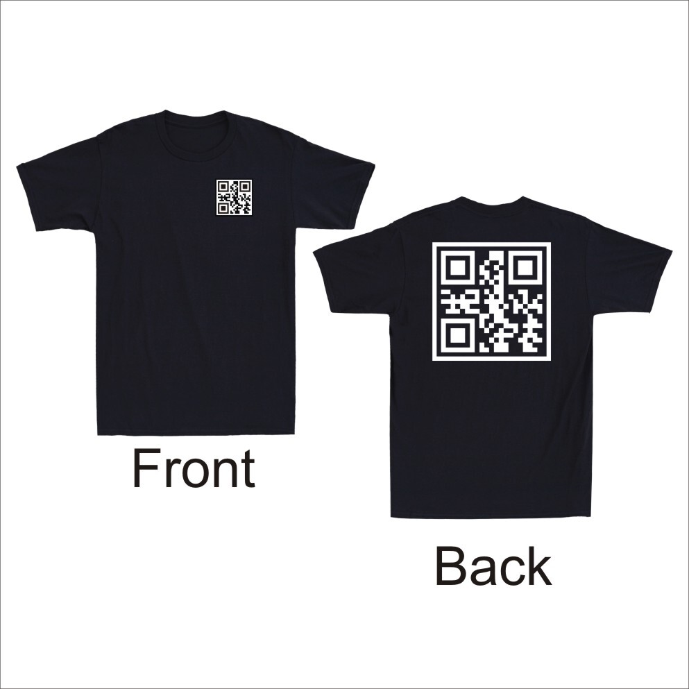 Go Fuc k Yourself Q R Code Funny QR Scan Code Quote Front & Back Men's T-Shirt