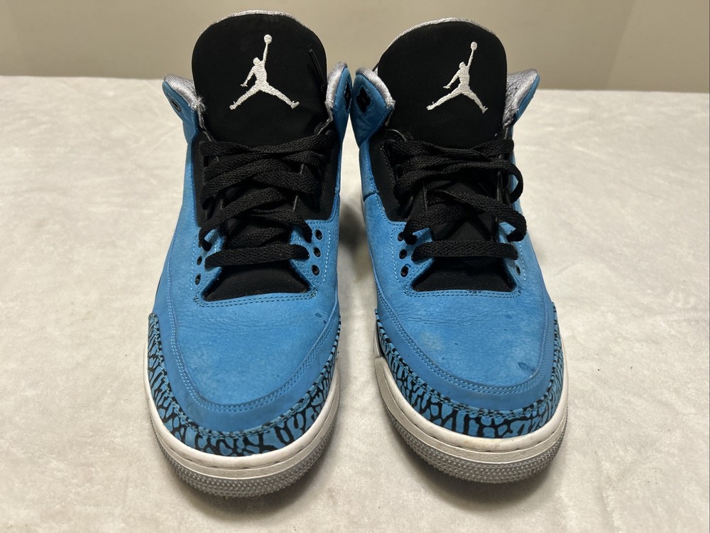 Nike Jordan 3 Retro Powder Blue Men's Size 12 136064-406 Mid Top Rare Leather