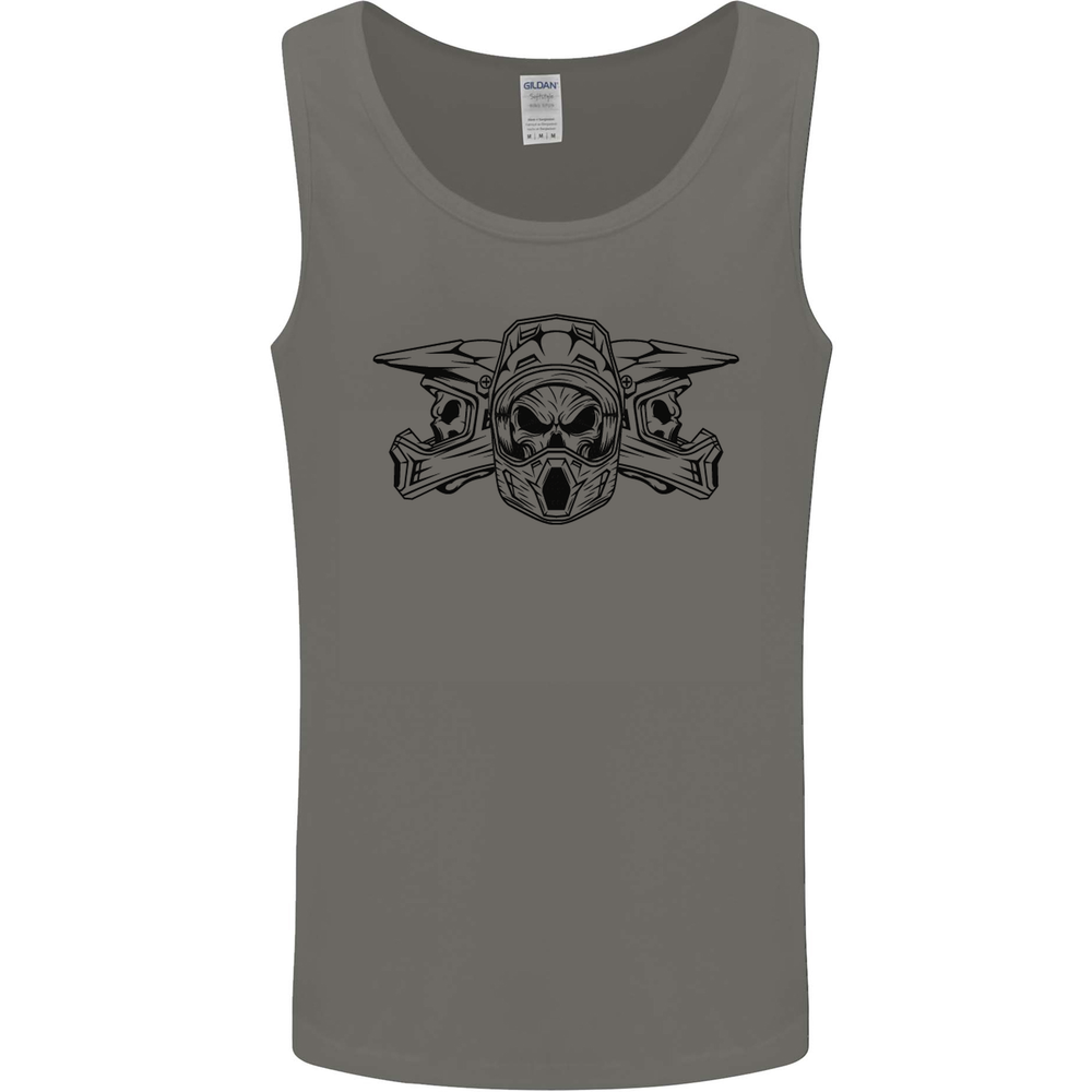 Motocross Skulls Dirt Bike MotoX Motorcycle Mens Vest Tank Top
