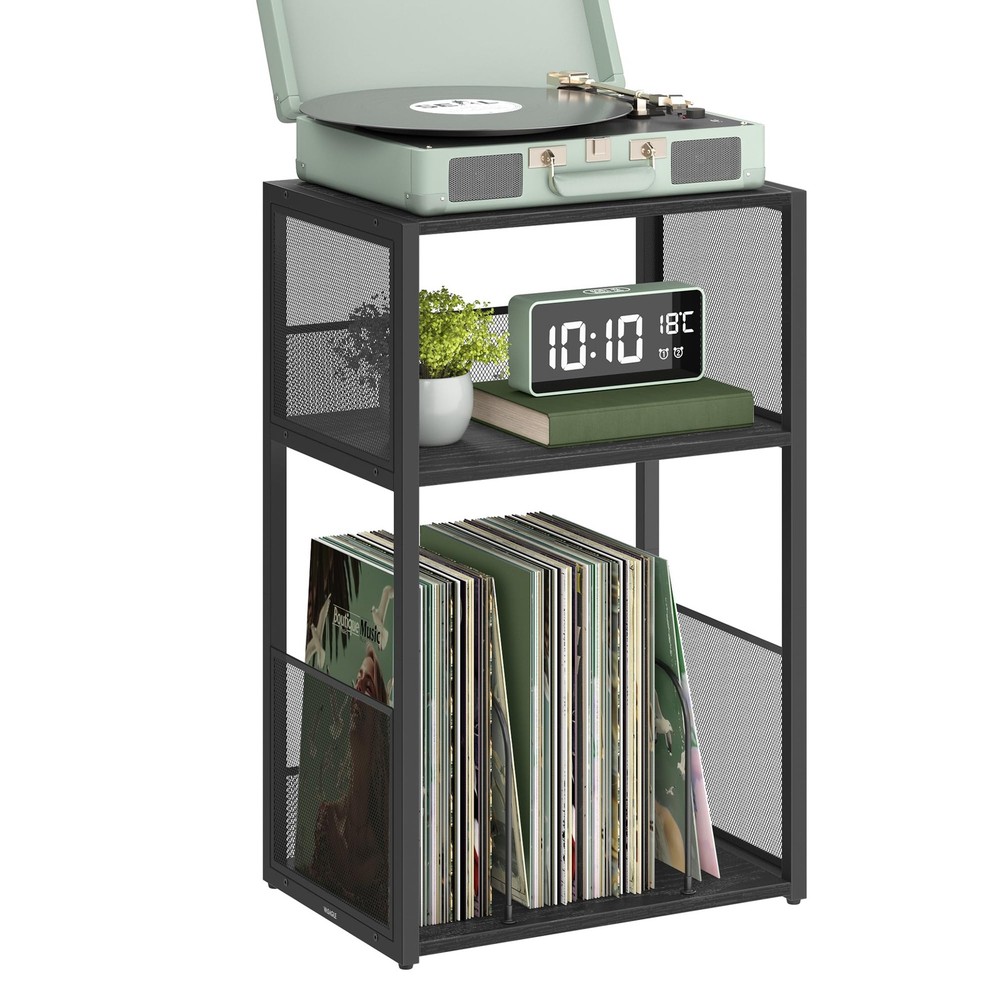 3-Tier Vinyl Record Player Stand with Storage for 100 Albums