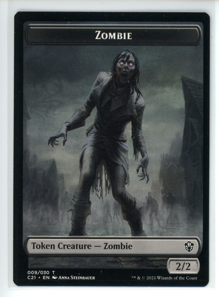 ZOMBIE // HORROR DOUBLE-SIDED TOKEN Commander 2021 #9//8 C21(NM)(MTG)