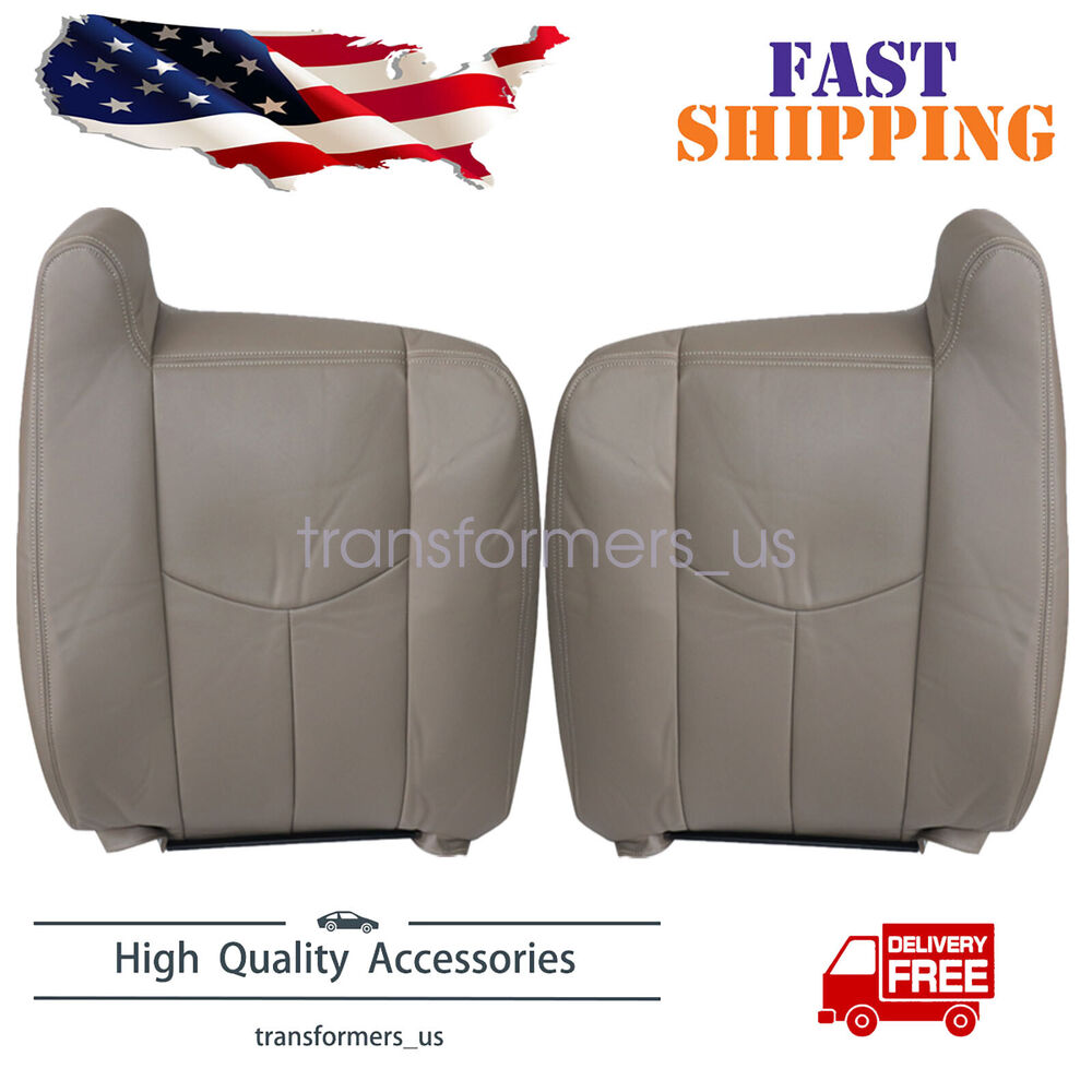 2003 2004 For Chevy Silverado Driver & Passenger Top Replacement Seat Cover Tan