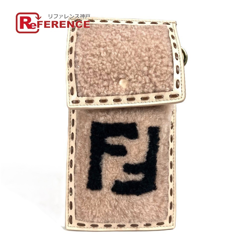 RARE FENDI 7AS047 phone pouch bag with FF logo charm in excellent condition