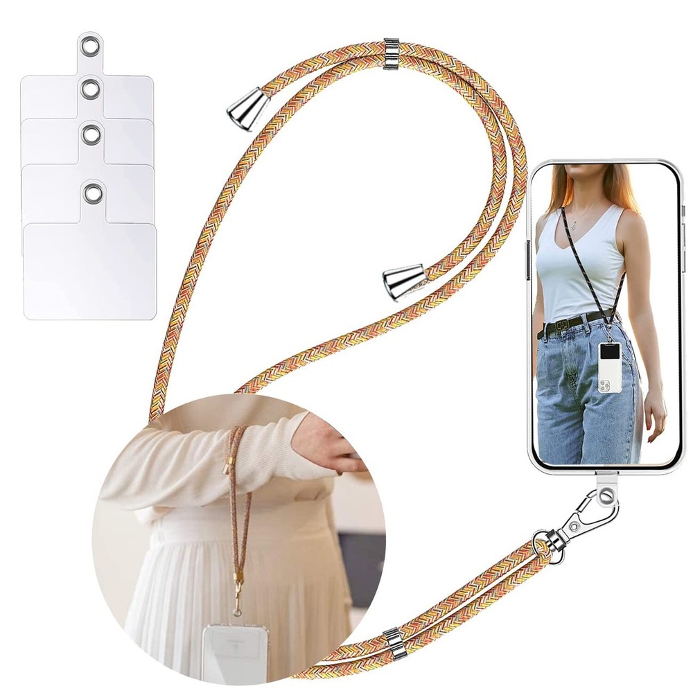 Cell Phone Lanyard Strap Cell Lanyard Adjustable Nylon Neck Strap 1× Phone