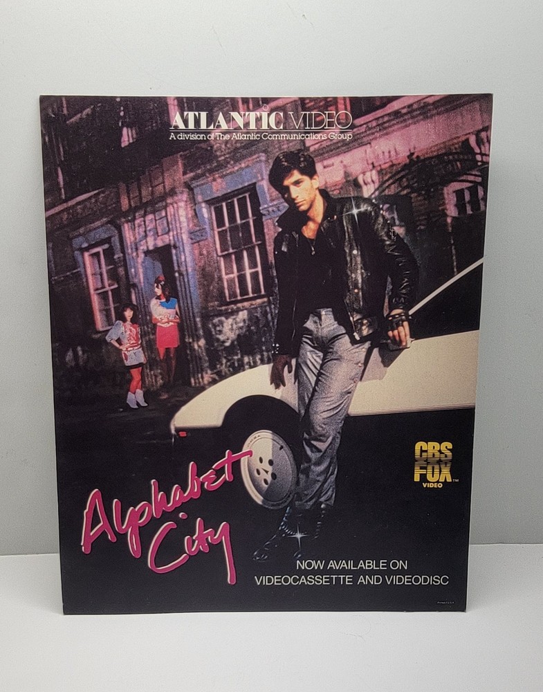 ALPHABET CITY MOVIE STORE DISPLAY VINTAGE 1980s Poster Board