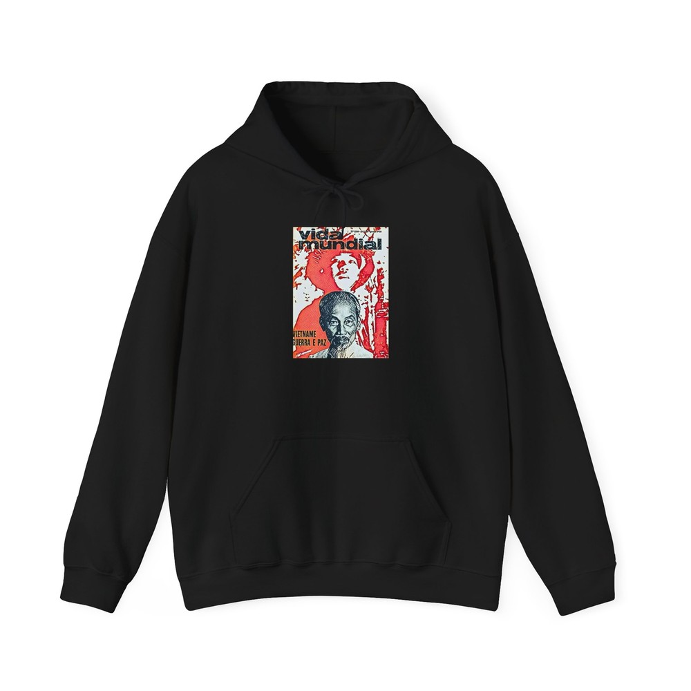 Vida Mundial Uncle Ho Graphic Print Art LS Unisex Heavy Blend™ Hooded Sweatshirt