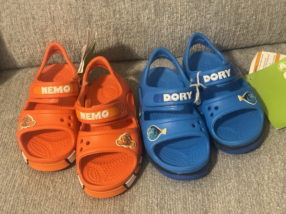 NWT Rare Crocs 203071 Crocband II Finding Dory - Nemo & Dory Toddler Size C10