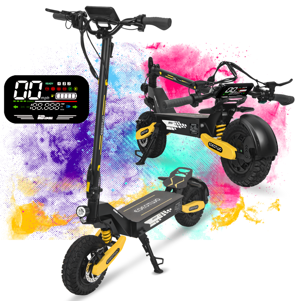 1200W 48V 13AH Adult Electric Scooter 28MPH 11 Off-Road 20-Mile Range