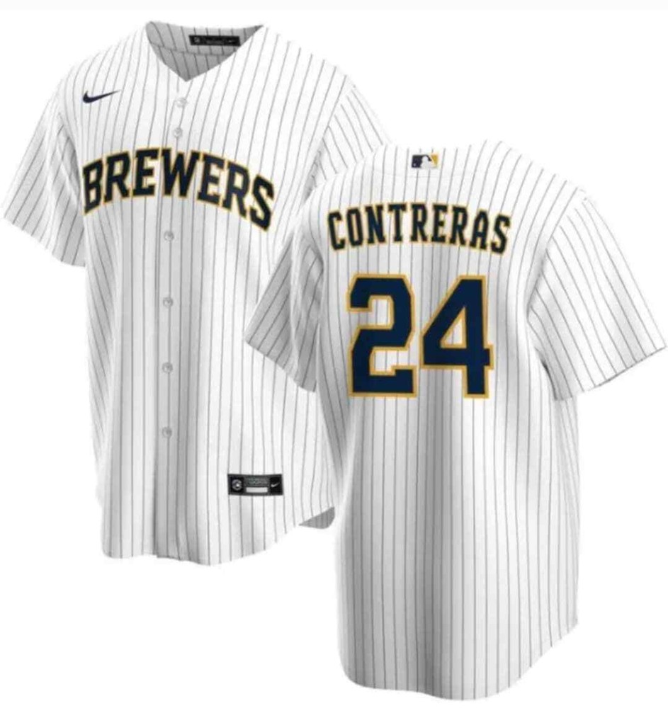 *Christmas $5 off Sale*  William Contreras Brewers jersey    Sm-3XL-image
