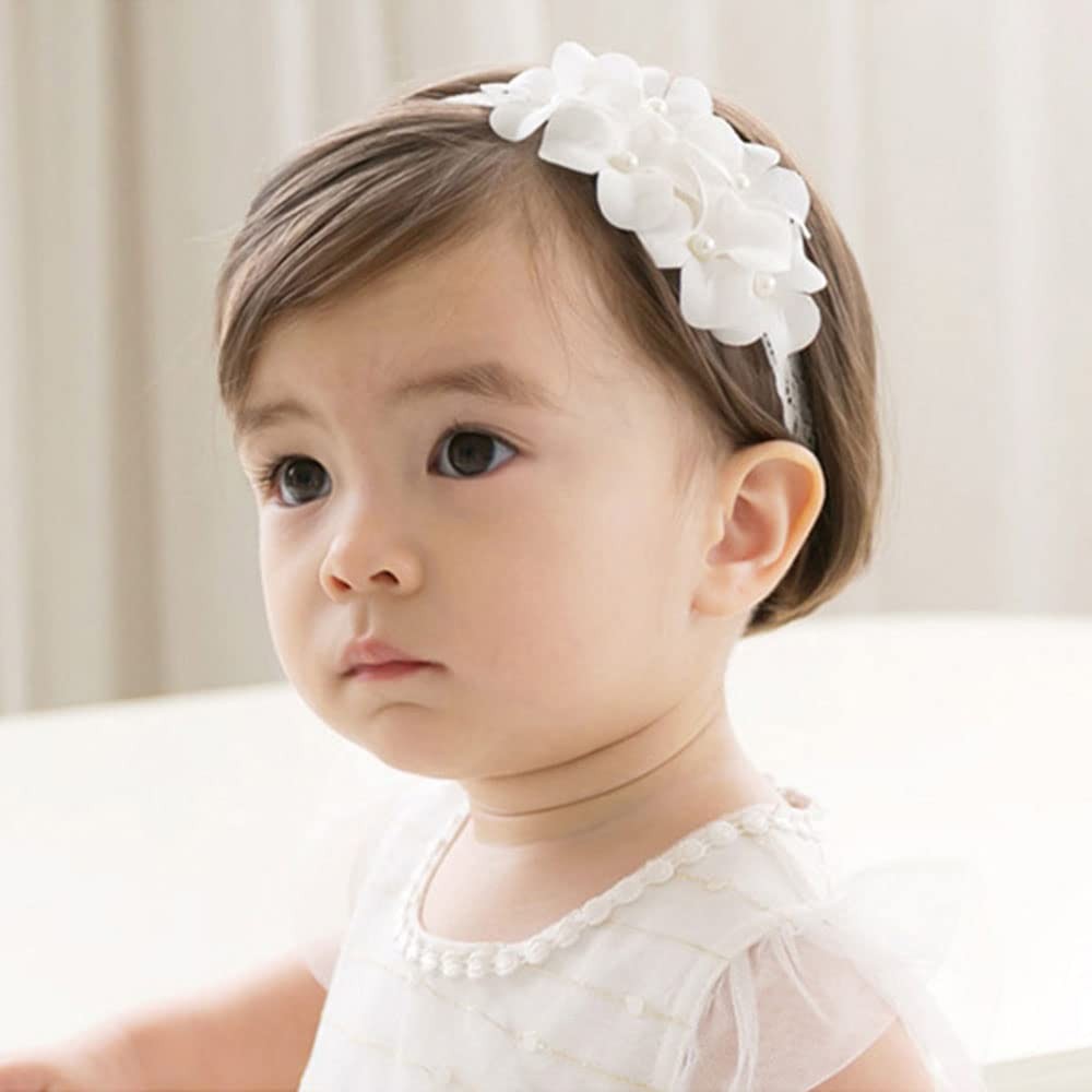 Baby Girls Cute Bow-knot Headband Soft Lace Floral Hairbands Newborn Infant T...