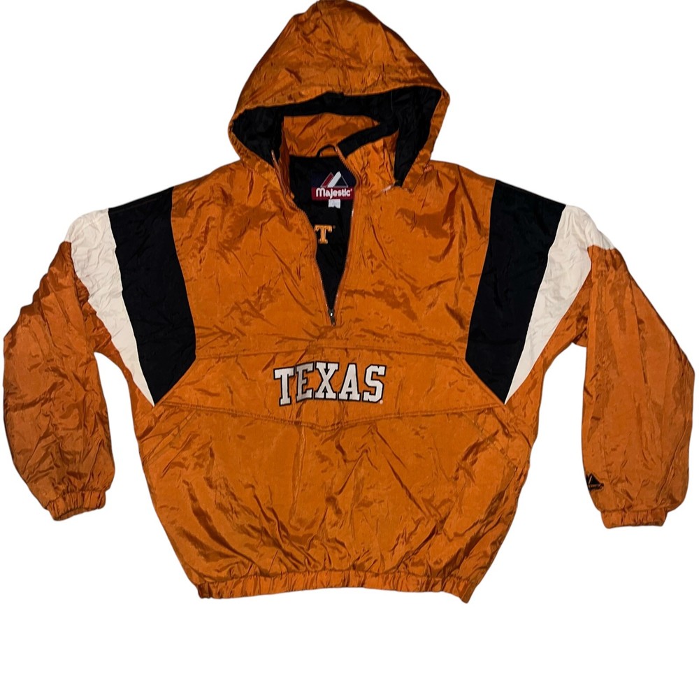Vintage Majestic University Of Texas Jacket Size LARGE 90s Puffer College