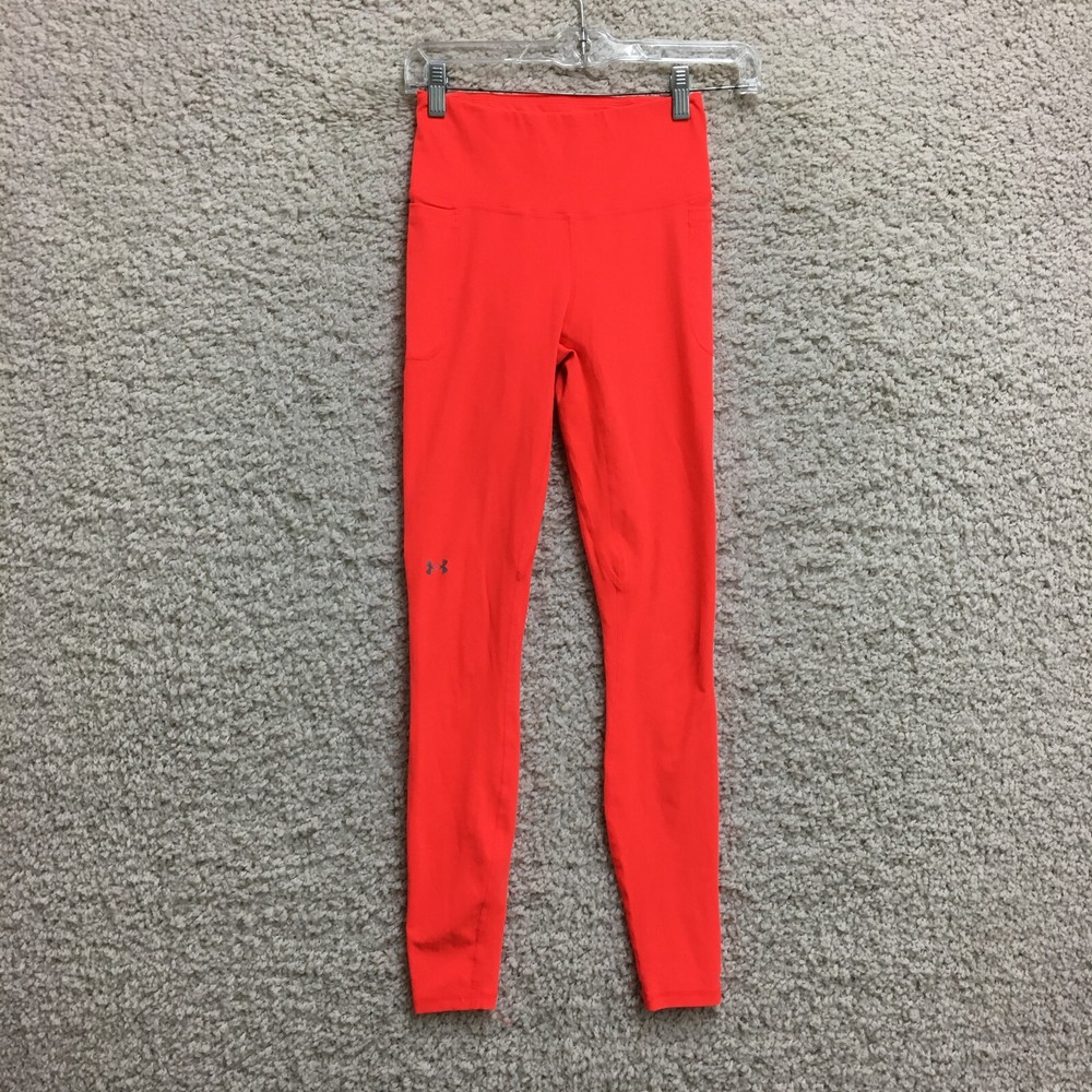 Under Armour Womens XS Orange Fitted Pull-On Leggings