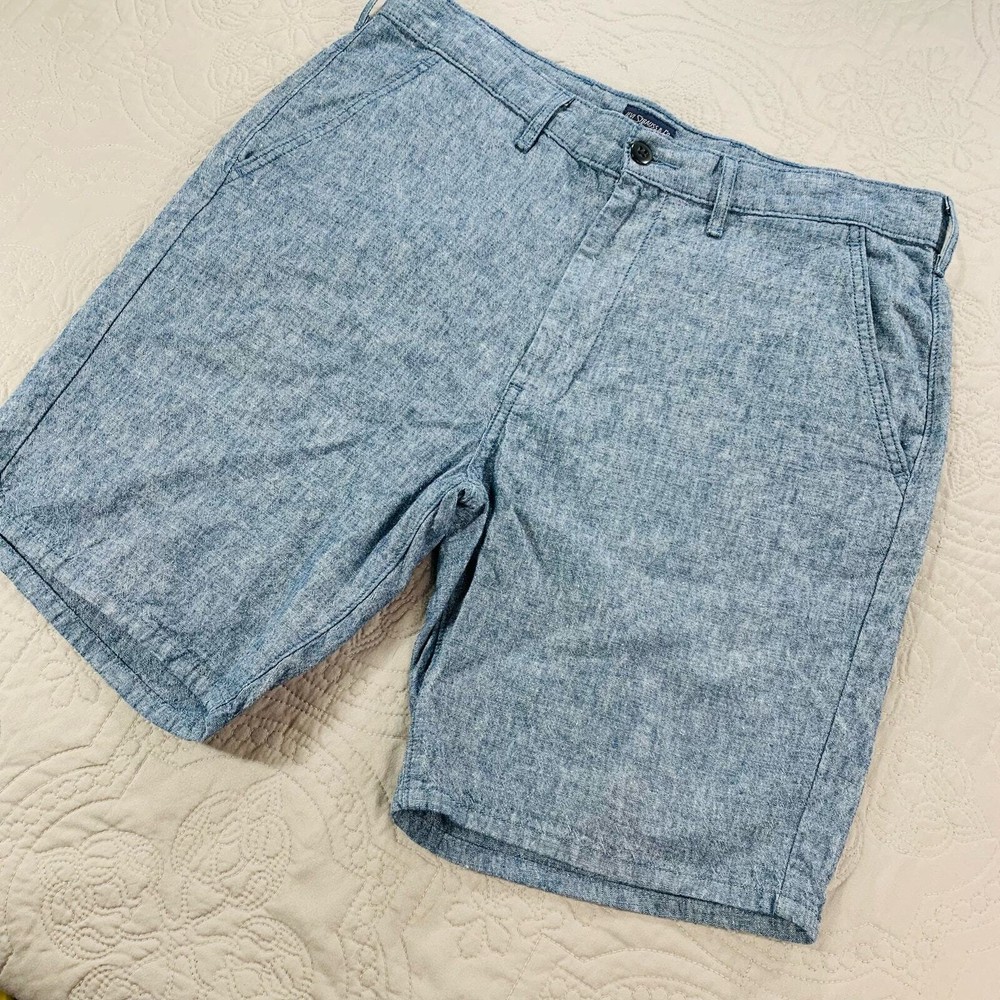 Levis Shorts Mens 34 Linen Blend Blue Modern White Tab 9
