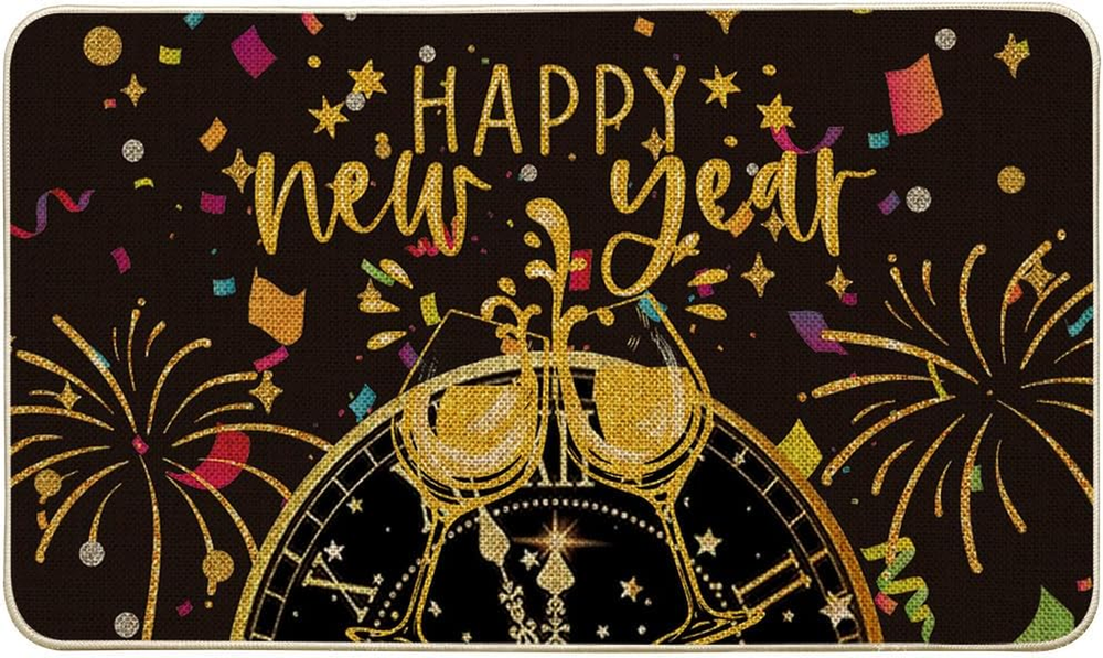 Celebrate the New Year in Style with the Firework Cheers Star Doormat – A Festive, Low-Profile Switch Rug for Your Home Decor.