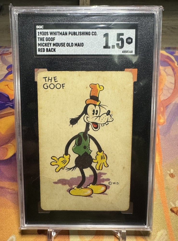1930 1935 SGC 1.5  The Goof Whitman Disney Mickey Mouse Old Maid Card Pop 1