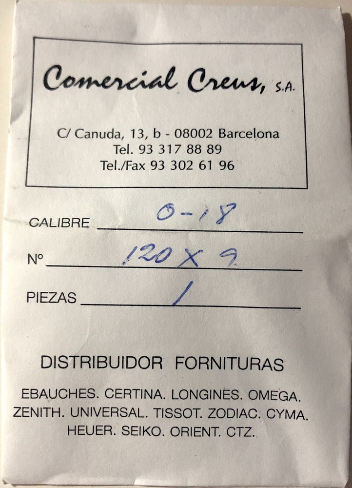 1X Mainspring 120x9 Watch Repair Spare Part 0X18-120X9