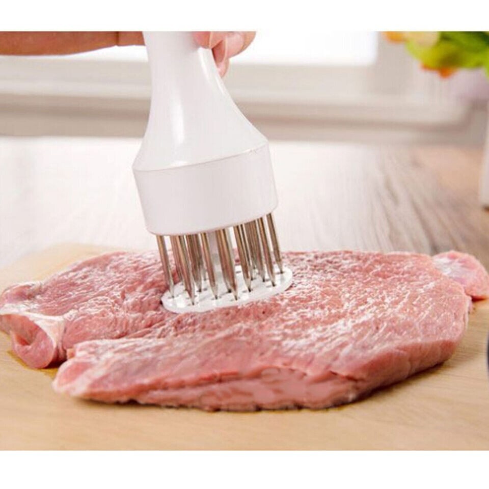 New Professional Meat Tenderizer with Stainless Steel Needle Prongs Kitchen Too