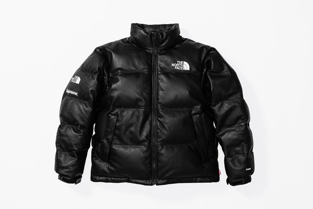 Men's Black Genuine Leather Nuptse Puffer Jacket Unisex Mountain Style