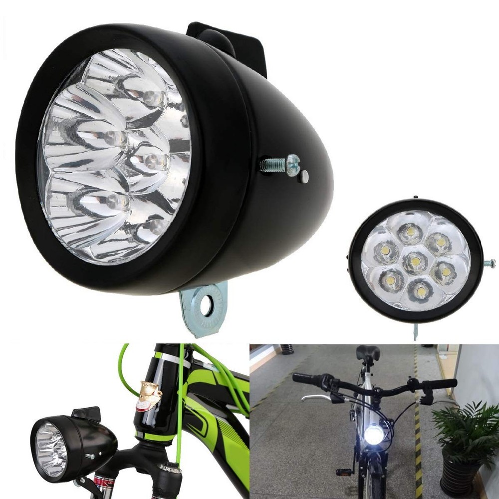 Star-Art Vintage Retro Bicycle Front Light with 7 LED Headlight for Fixie Bikes