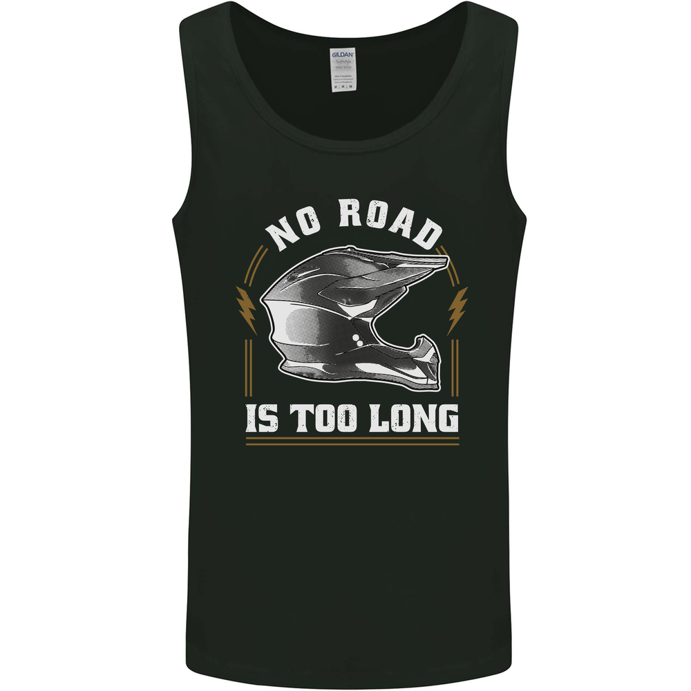 No Road Too Long Motocross MotoX Dirt Bike Mens Vest Tank Top