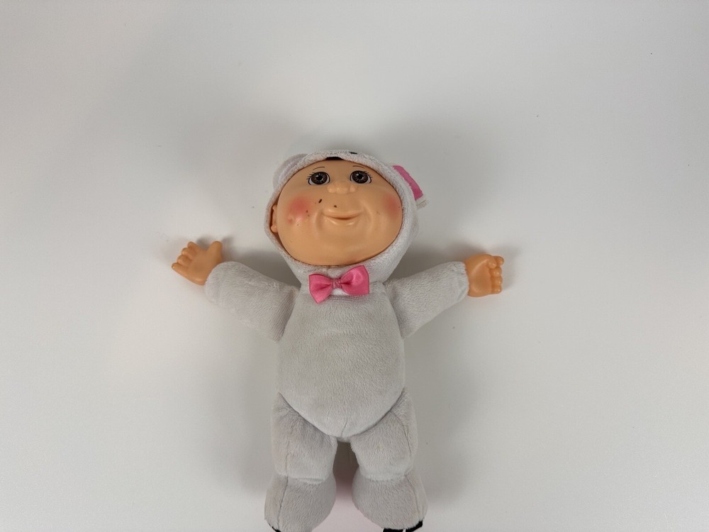 Cabbage Patch Kids Cuties POLAR BEAR Plush Animal Stuffed Zoo Friends White Pink