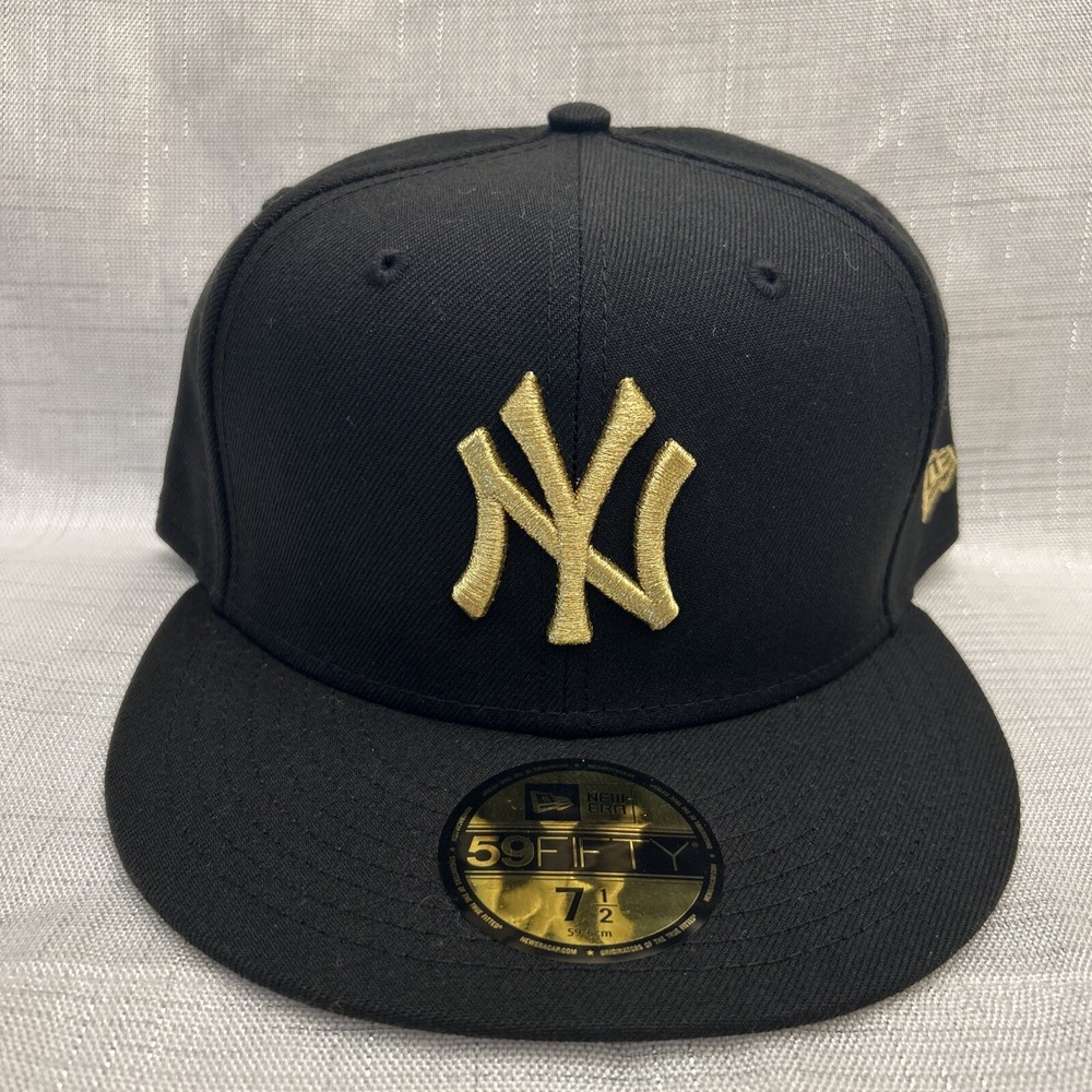 NEW ERA 59Fifty Cap New York Yankees Black × Gold MLB New Size 7 1/2
