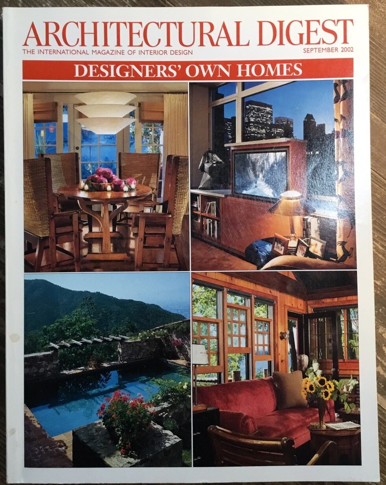 Architectural Digest September 2002 Designers' Own Homes, Interior Design