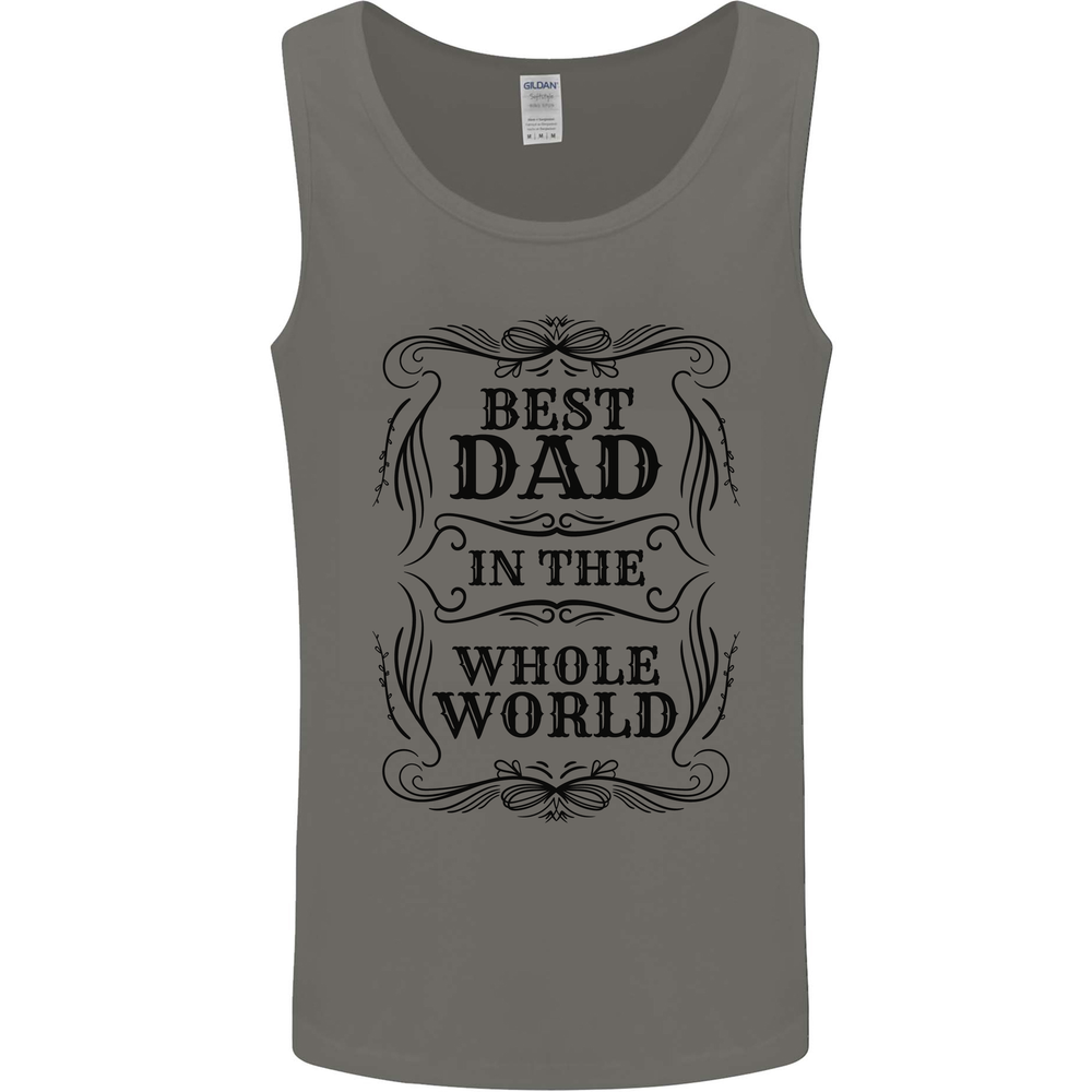 Fathers Day Best Dad in the Word Mens Vest Tank Top-image