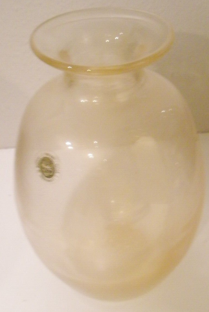 Vintage Murano Vetro l Lavorazione Gold Speck Streaks 8