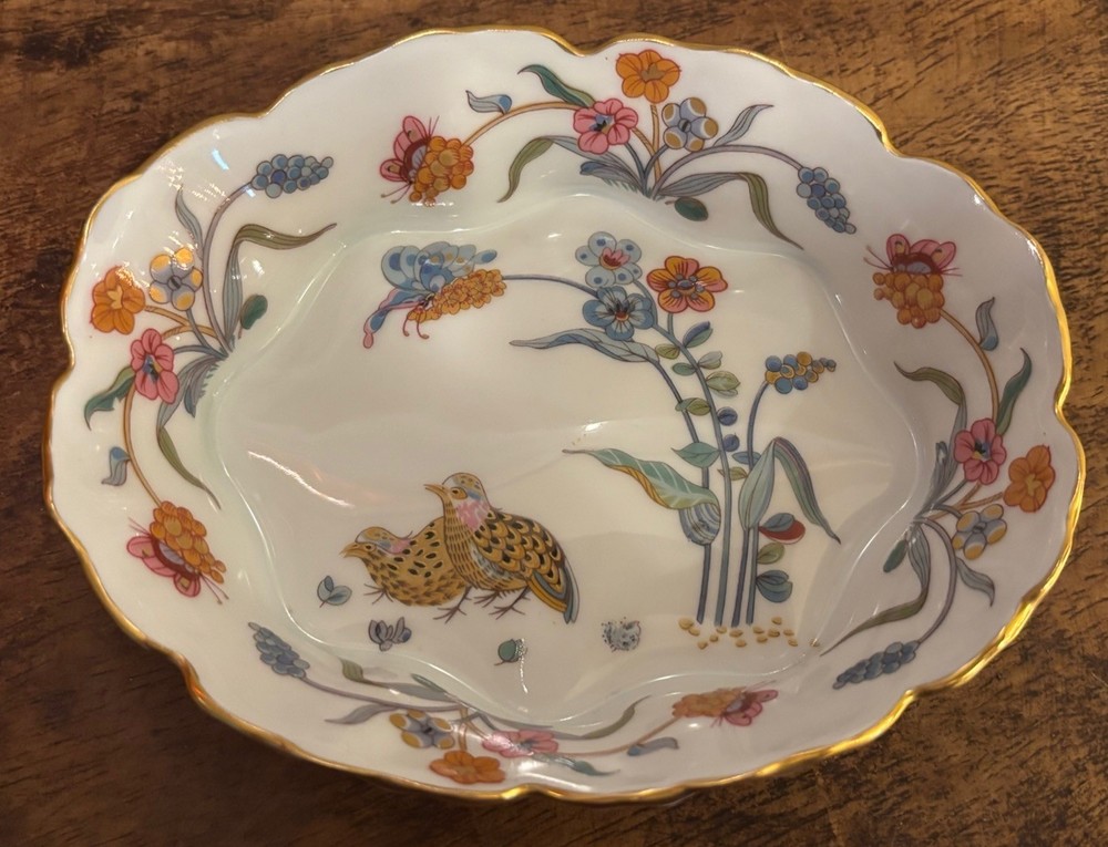 Haviland Limoges France Golden Quail Small Trinket Dish