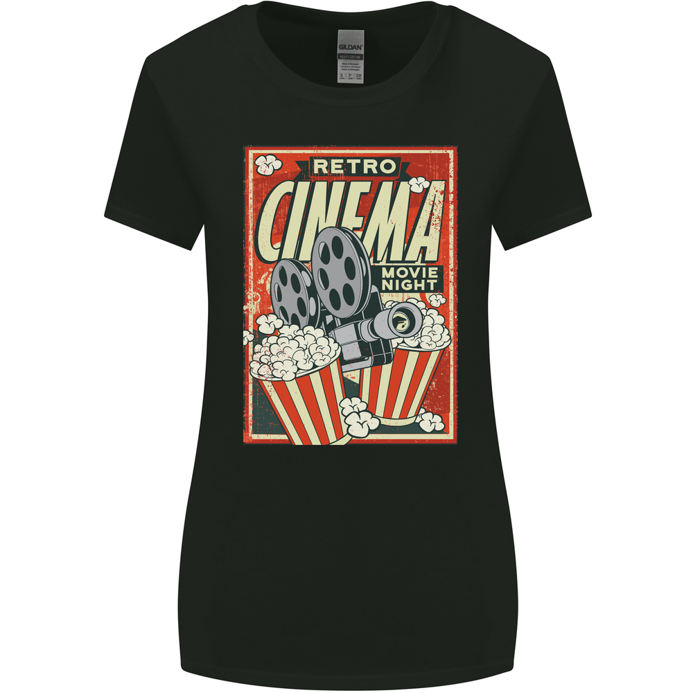 Retro Cinema Movie Night Films & TV Womens Wider Cut T-Shirt