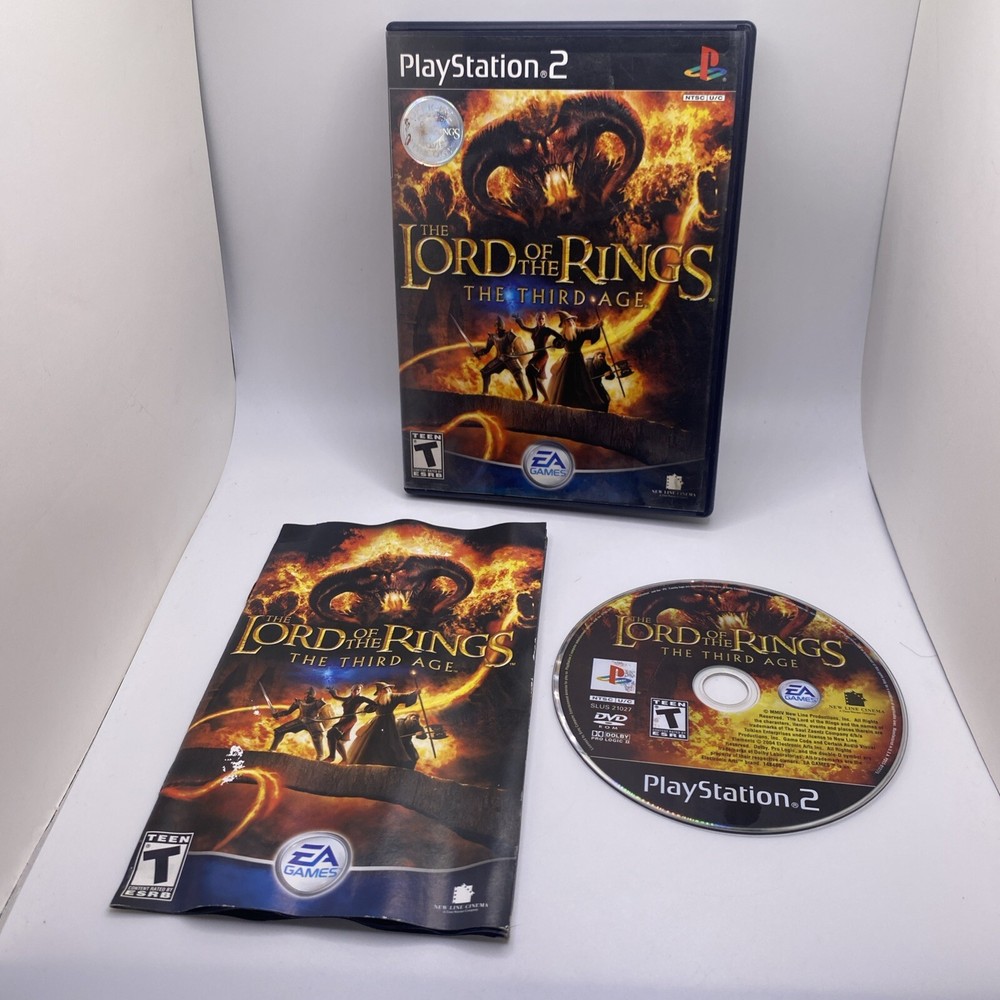 Lord of the Rings: The Third Age (Sony PlayStation 2, 2004) W/ Manual LOTR NTSC