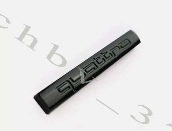 A Pair of 2 ALL Black quattro emblem 67/68mm For Audi Quattro Emblem NEW 2PCS