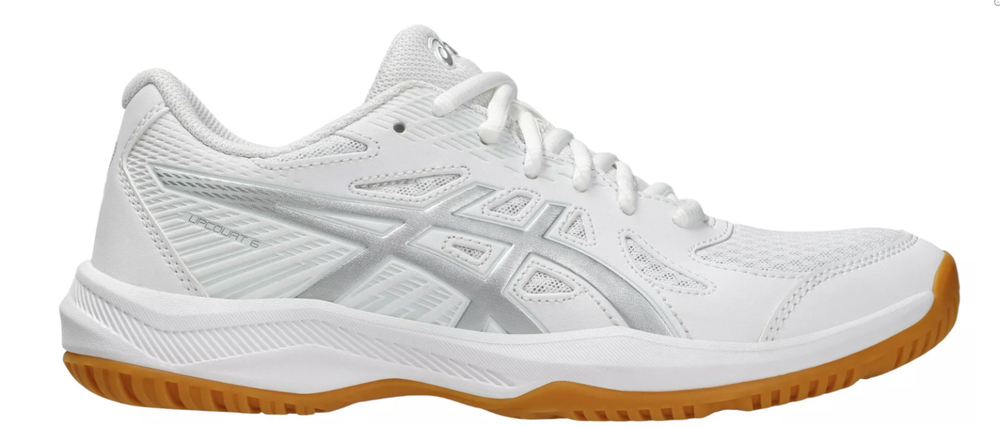 [FLASH SALE]ASICS Women's Upcourt 6 Volleyball Shoes.White/Silver,Gray/Blue.-image