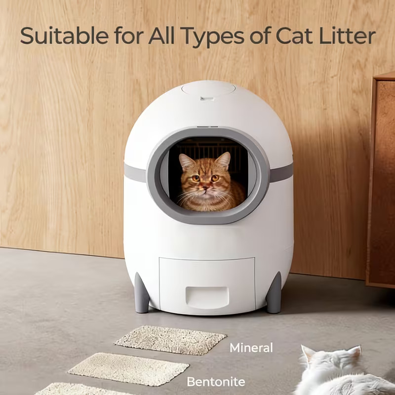 Smart Self-Cleaning Litter Box w/ APP, Health Monitor, Anti-Pinch Safe Christmas