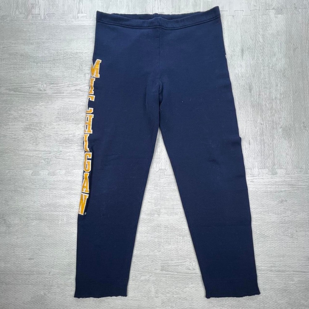 Vintage 90s Michigan Wolverines Sweatpants Size: M Blue Yellow NCAA College